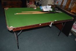 Pool Table with Ping-Pong Boards and Accessories