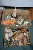 Two Boxes of Pottery Ornaments etc.