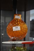 Small Orange Studio Glass Vase