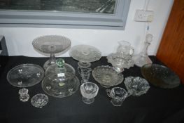 Vintage Glass Cake Stands and Bowls, etc.