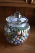 Jar of Vintage Glass Marbles