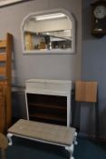 White Painted Bookshelves, Mirror, Stool, etc.