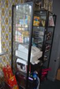 *Five Tier Glass Display Cabinet with Black Metal Frame (contents not included)