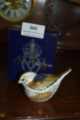 Royal Crown Derby Fire Crest with Gold Stopper