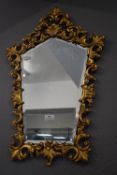 Decorative Gilt Framed Bevelled Edge Mirror (AF)
