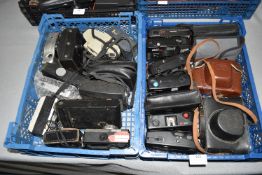 Two Trays of Assorted Vintage Cameras