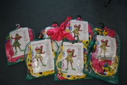 *Six Girl’s Clown Fancy Dress Costumes
