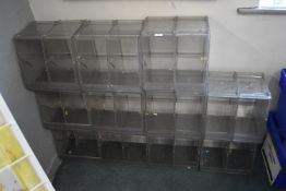 *Eleven Perspex Stacking Shop Display Boxes