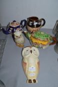 Pottery Teapots and Owls