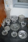 Glass Vases, Dishes, Bowls, etc.