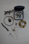 Silver Costume Jewellery Including Wedgwood Pendant etc.