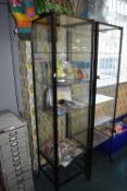 *Glass Display Cabinet with Black Metal Frame (contents not included)