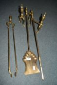 Brass Fireside Companion Set