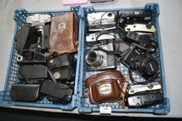 Two Trays of Assorted Vintage Cameras Including Ambiflex, etc.