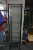 *Five Tier Glazed Display Cabinet with Black Metal Frame
