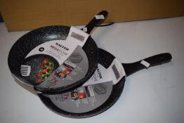 2x Salter Mega Stone Platinum 28cm Frying Pan