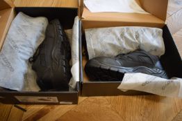 2x Pairs of Contractor 72 SM Black Safety Trainers Size: 8