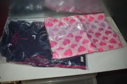 *Pink Scarf with Pink Hearts, and a Dark Blue & Pink Wool Scarf