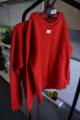 Two Red Sweatshirts Size: 8-9 years