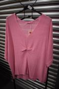 *Pink Linen Top with Knot Detail Size: 10-18