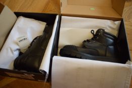 2x Pairs of Contractor 807 SCM Black Safety Footwear Size: 6