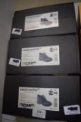 3x Pair of Contractor 100 Black Safety Footwear Size: 13