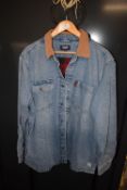 *Chaps Denim Jacket with Cord Collar Size: L