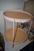 *Two Tier Metal Framed Display Stand with Wooden S