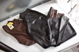 *2x Hilary Radley Faux Leather Trousers Size: S