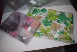 *Grey Scarf, and a Green Floral Scarf