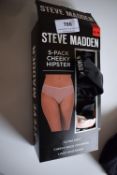 *Steve Madden Cheeky Hipsters 5pk Size: M