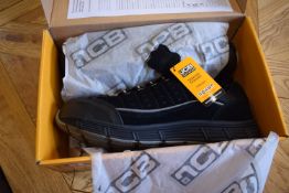 JCB Trekker Black Suede Leather Safety Trainers Size: 13