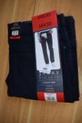 *Jachs Navy Straight Fit Five Pocket Pants