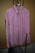 Ted Baker Pink Stripe Cotton Shirt Size: 3