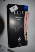 *Elle Brazilian Briefs 4pk Size: L