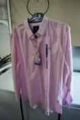 *Crew Clothing Co. Men’s Pink & White Stripe Classic Fit Shirt Size: L