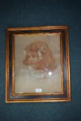 Sepia Tone Sketch of a Young Girl by Richard George Hinchcliffe