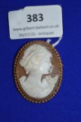 9ct Gold Cameo Brooch
