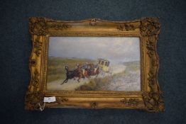 Oil on Canvas Entitled Bolted Signed Edward Porter 1894