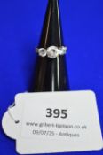 9ct Gold Triple Stone Ring, 2.2g gross