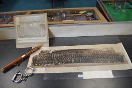 Hull City Police Handcuff, Truncheon, and Photographs