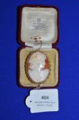 18ct Gold Cameo Brooch