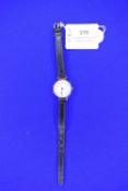 Ladies 9ct Gold Continental Wristwatch with Leather Strap