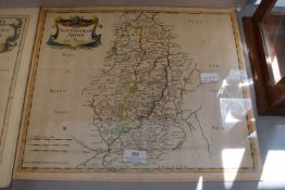 Original Map of Nottinghamshire circa 1700 by Robert Morden