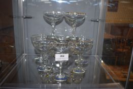 Eight Vintage Babycham Glasses