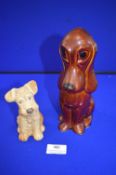 Retro Sylvac Pottery Dog and One Other