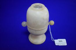 Georgian Marble Viewer with Scenes of Chatworth House, Buxton Crescent, and a Shell Grotto