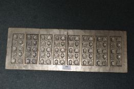 Vintage Metal Chocolate Mould Roses and Tulips Design