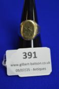 9ct Gold Signet Ring, 4.2g