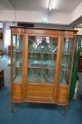 Edwardian Inlaid Glazed Display Cabinet